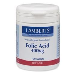 Folic Acid 400µg100 tablets