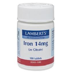 Iron 14mg (as Citrate)100 tablets