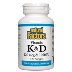 Vitamin K & D (120 mcg vitamin K with 1000 IU (25mcg) vitamin D3)