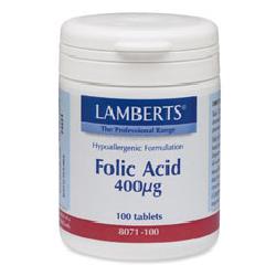 Folic Acid 400µg<br>100 tablets<br>