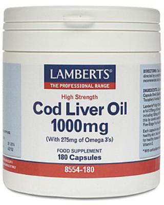 Cod Liver Oil 1000mg 180 Capsules