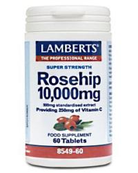 Rosehip 10,000mg<br>Providing 250mg of Vitamin C<br>60 Tablets